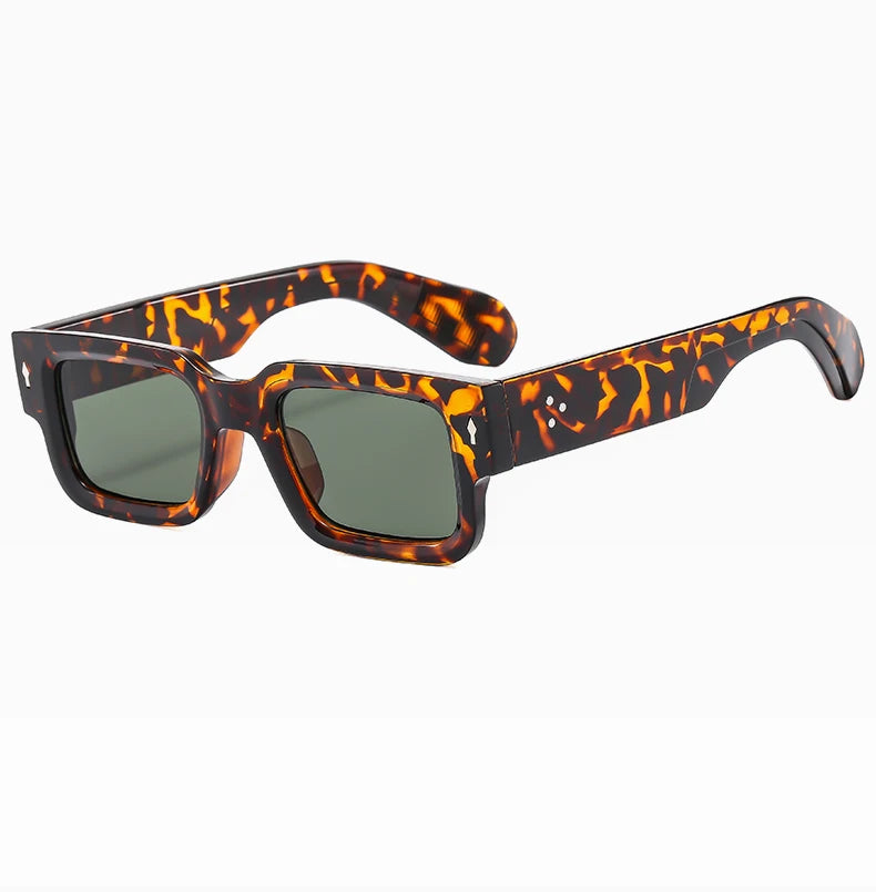 New Men's Personality Minimalist Style Sunglasses Fashion Cool Retro Rectangle Glasses Oculos De Sol Femino
