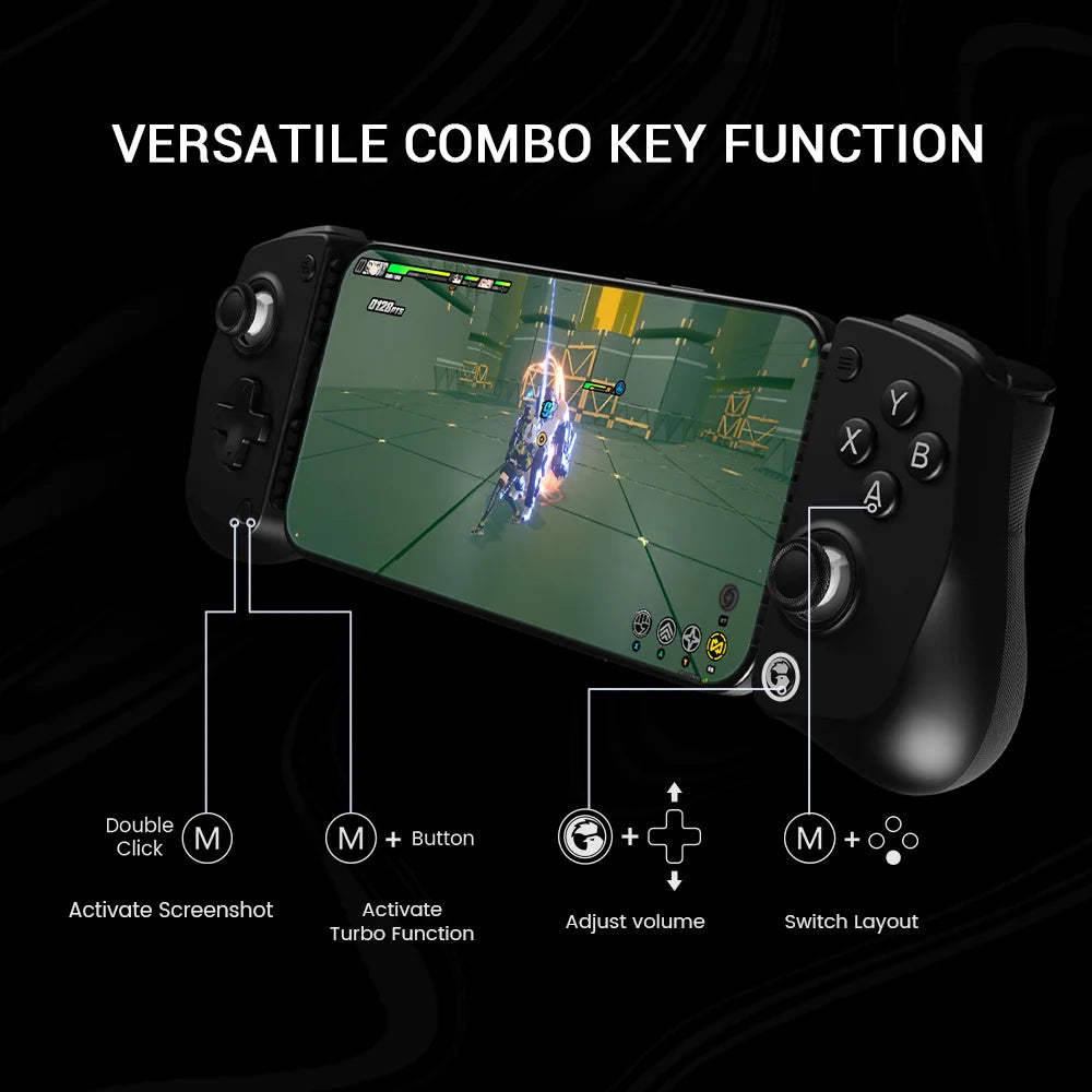 GameSir X5 Lite Controle para jogos mobile, gamepad para iPhone 17, 16 e 15 Series, iPad Mini Y700 e tablets Android.