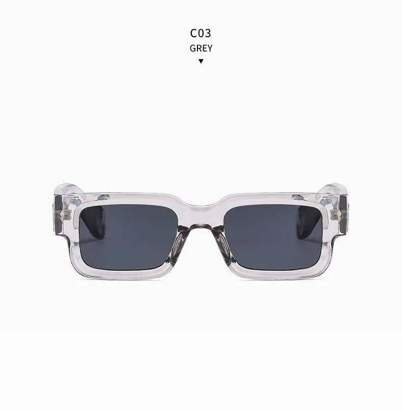 New Men's Personality Minimalist Style Sunglasses Fashion Cool Retro Rectangle Glasses Oculos De Sol Femino