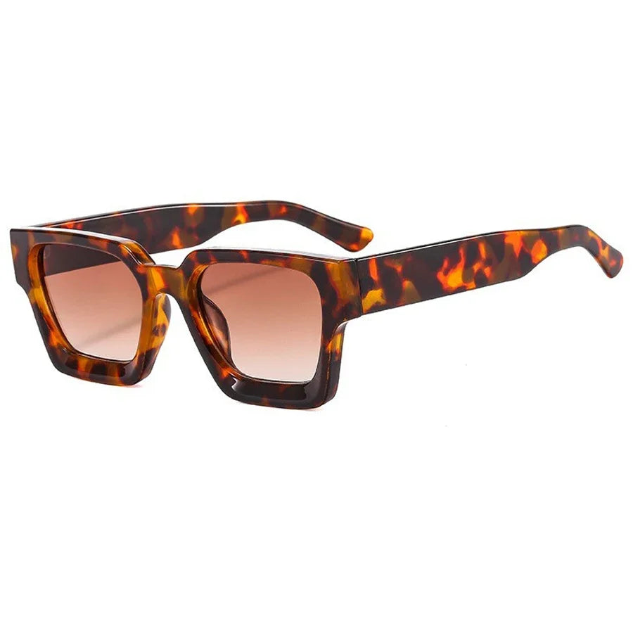 Vintage Big Square Sunglasses Men Women Brand Designer Black Sun Glasses Unisex Ins Popular Shades Eyewear UV400