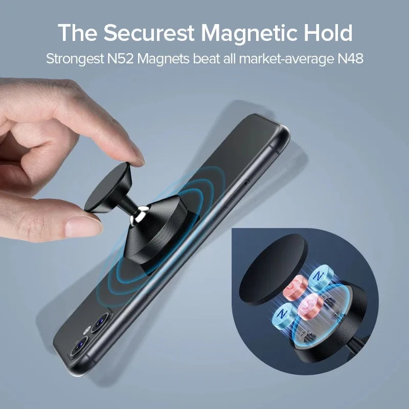 Magnetic Car Mobile Phone Holder 360 Degree Rotation Smart Phone Stand Magnet GPS Bracket In Car For iPhone Huawei Realme Oppo