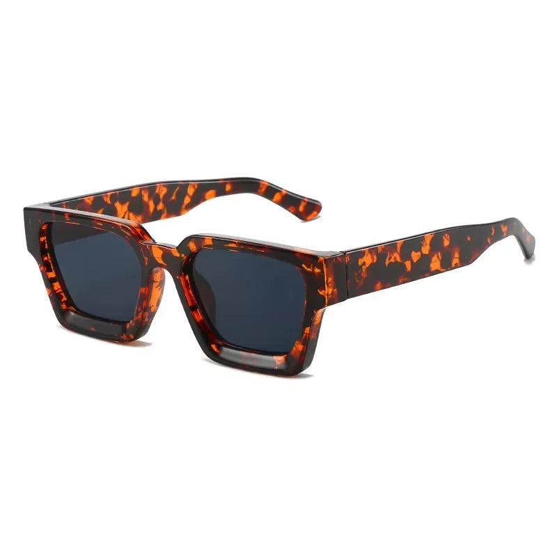 Vintage Big Square Sunglasses Men Women Brand Designer Black Sun Glasses Unisex Ins Popular Shades Eyewear UV400
