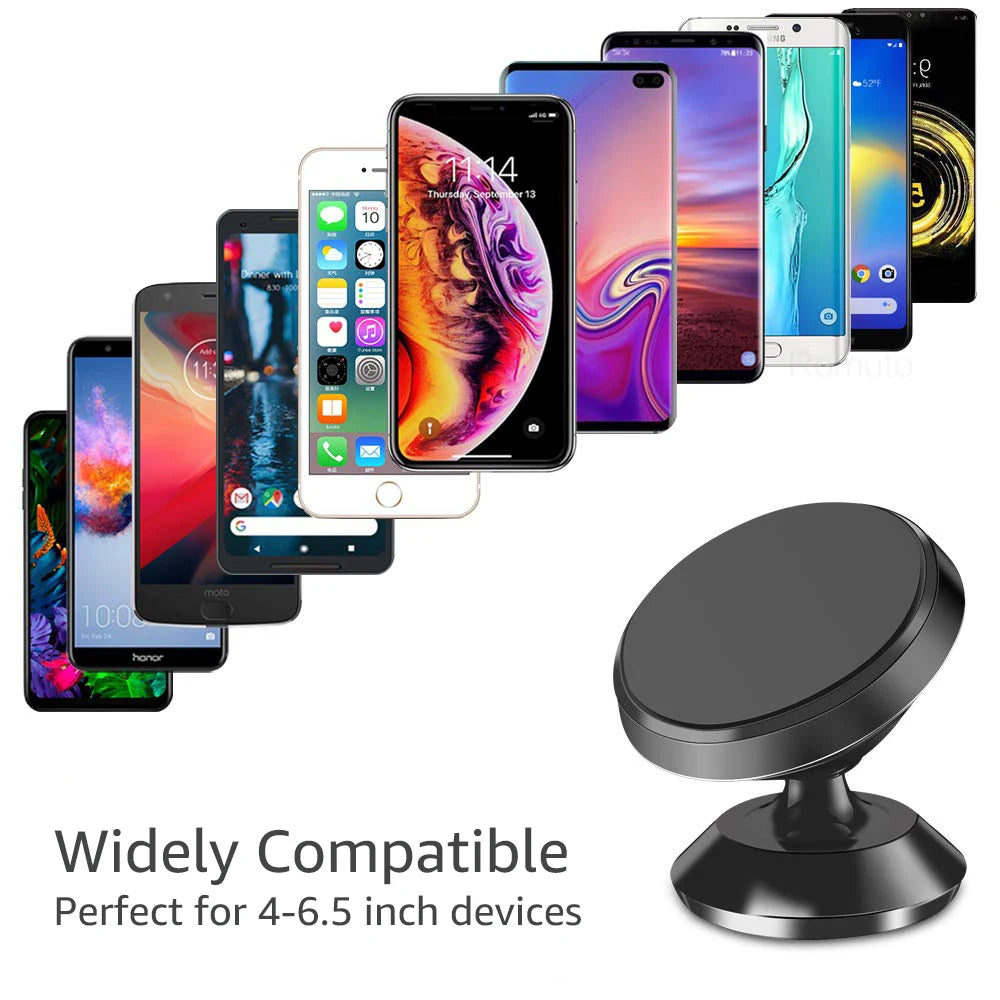Magnetic Car Mobile Phone Holder 360 Degree Rotation Smart Phone Stand Magnet GPS Bracket In Car For iPhone Huawei Realme Oppo