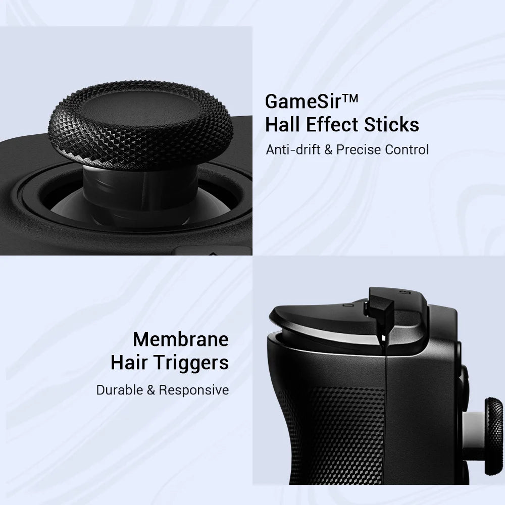 GameSir X5 Lite Controle para jogos mobile, gamepad para iPhone 17, 16 e 15 Series, iPad Mini Y700 e tablets Android.
