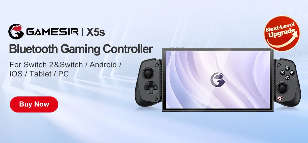 GameSir X5 Lite Controle para jogos mobile, gamepad para iPhone 17, 16 e 15 Series, iPad Mini Y700 e tablets Android.