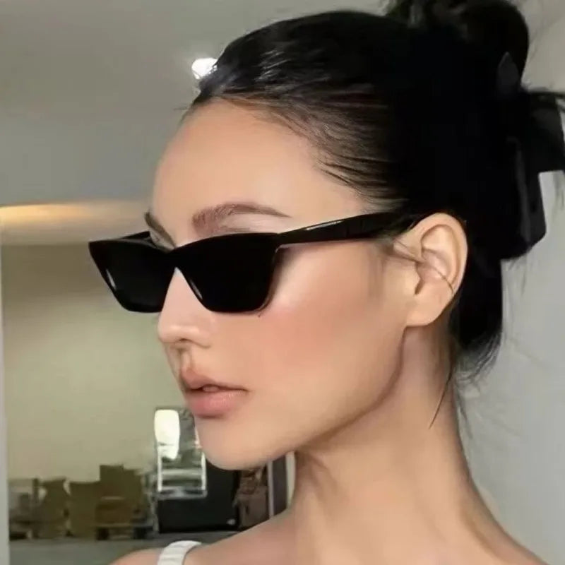 Luxury Cat Eye Black Sunglasses Women Men Brand Fashion Sun Glasses Female Male Mirror Outdoors Travel Shades Oculos De Sol