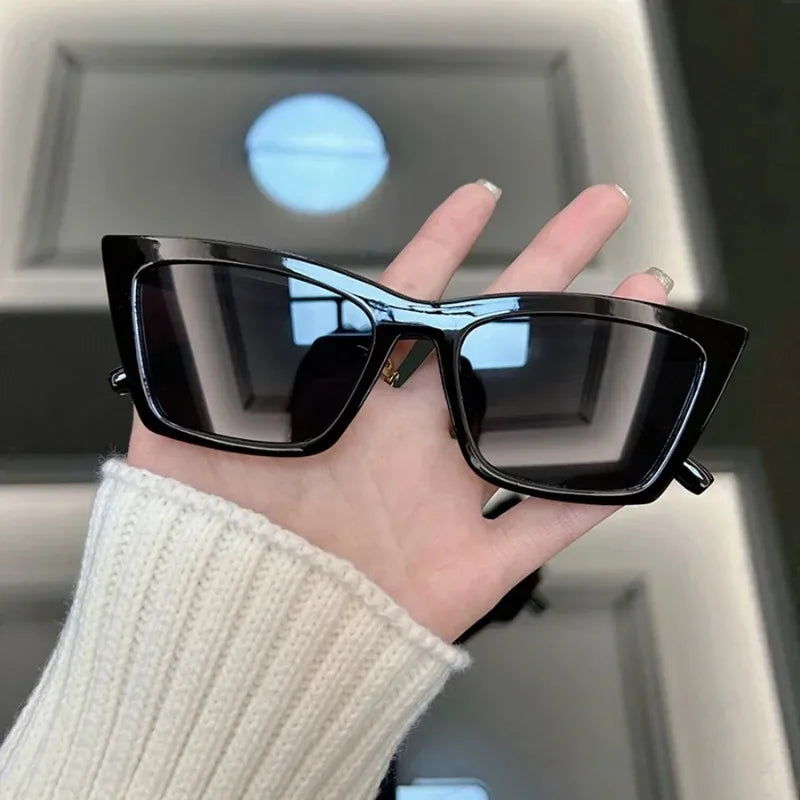 Luxury Cat Eye Black Sunglasses Women Men Brand Fashion Sun Glasses Female Male Mirror Outdoors Travel Shades Oculos De Sol