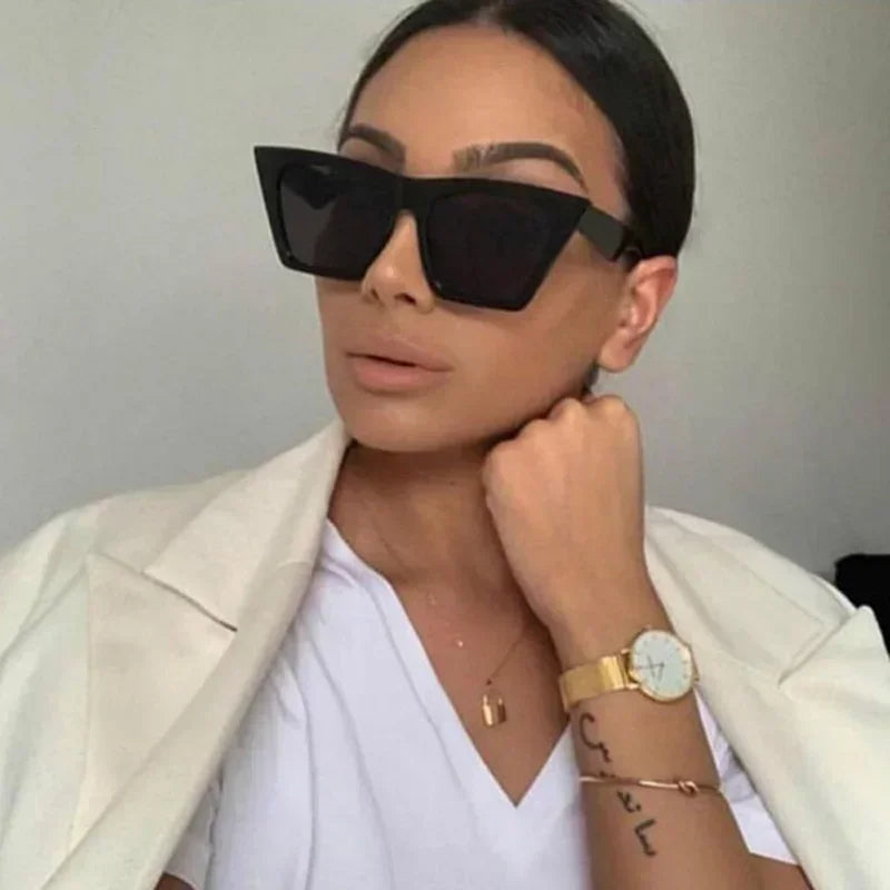 Fashion Vintage Rectangle Sunglasses Women Men Luxury Brand Designer Sun Glasses Square Female Black Eyewear