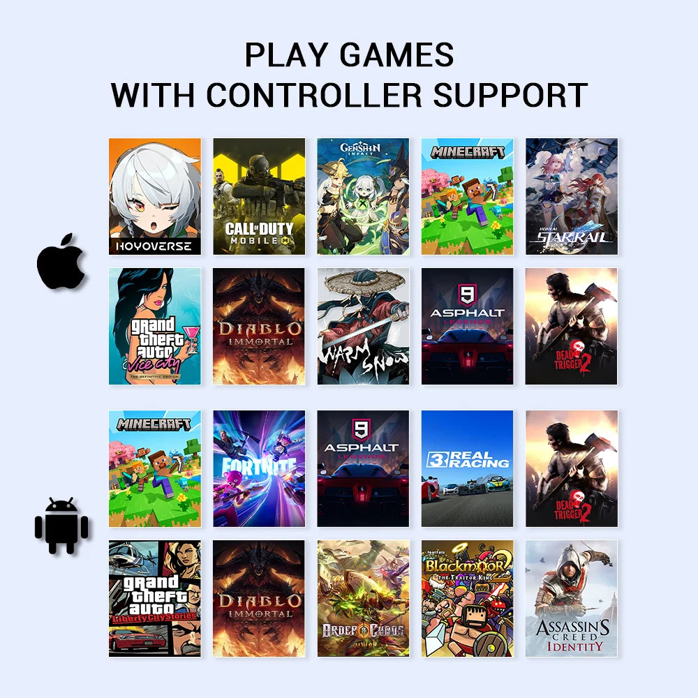 GameSir X5 Lite Controle para jogos mobile, gamepad para iPhone 17, 16 e 15 Series, iPad Mini Y700 e tablets Android.
