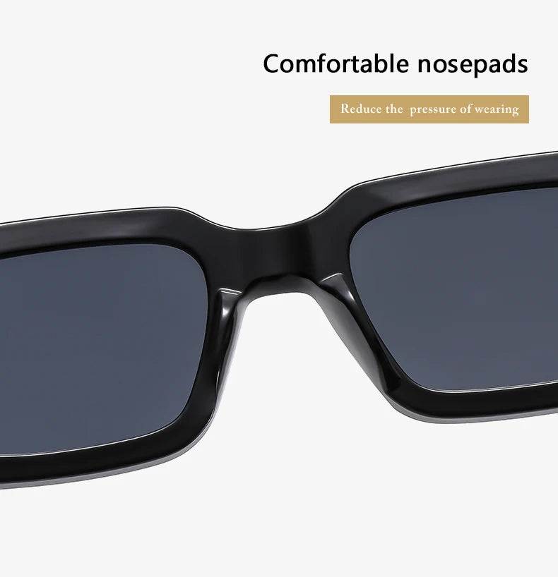 New Men's Personality Minimalist Style Sunglasses Fashion Cool Retro Rectangle Glasses Oculos De Sol Femino