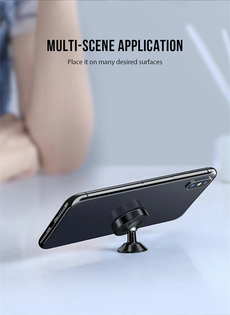 Magnetic Car Mobile Phone Holder 360 Degree Rotation Smart Phone Stand Magnet GPS Bracket In Car For iPhone Huawei Realme Oppo