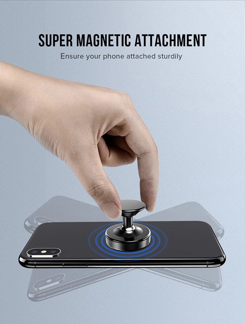 Magnetic Car Mobile Phone Holder 360 Degree Rotation Smart Phone Stand Magnet GPS Bracket In Car For iPhone Huawei Realme Oppo